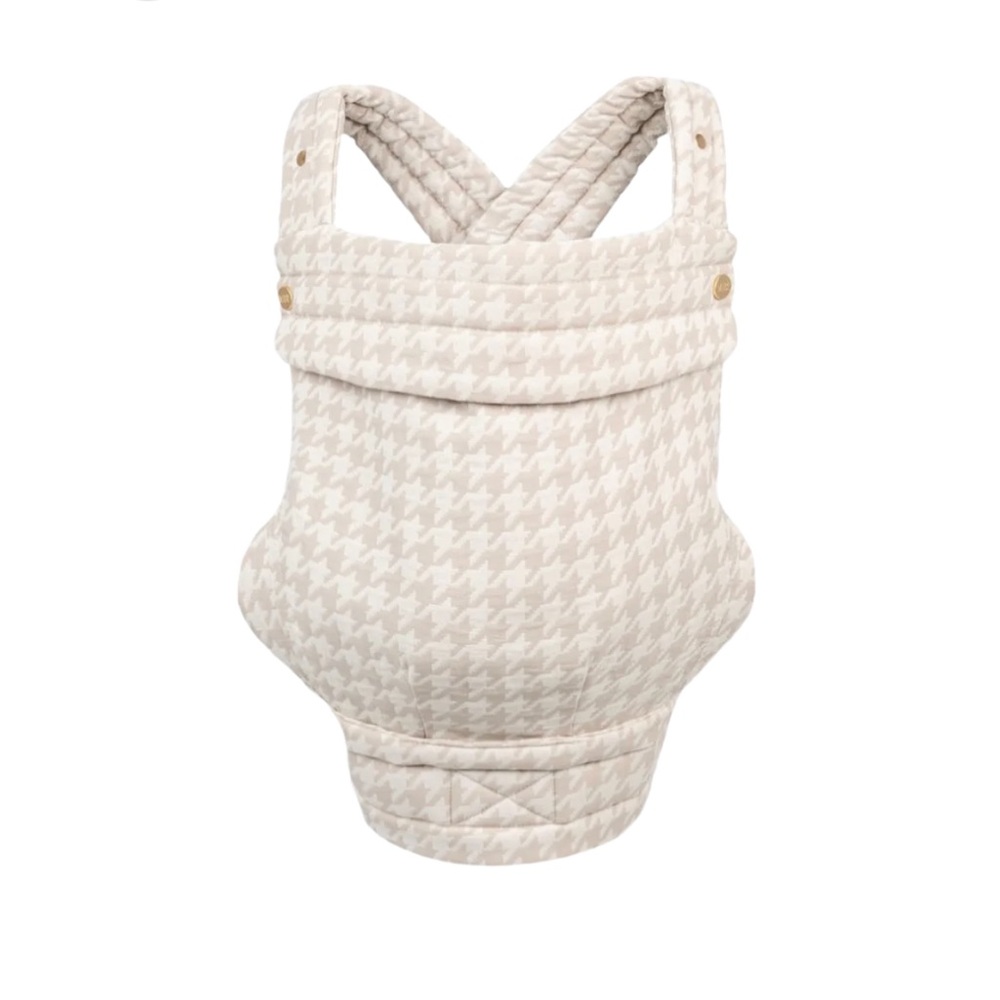 MABE Beige Houndstooth Quilted Bag